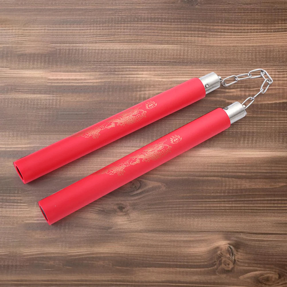 Foam Grip Nunchucks with Chain Fitness Nunchakus Safe Foam Training Nunchucks Practice Nunchaku for Practice and Training