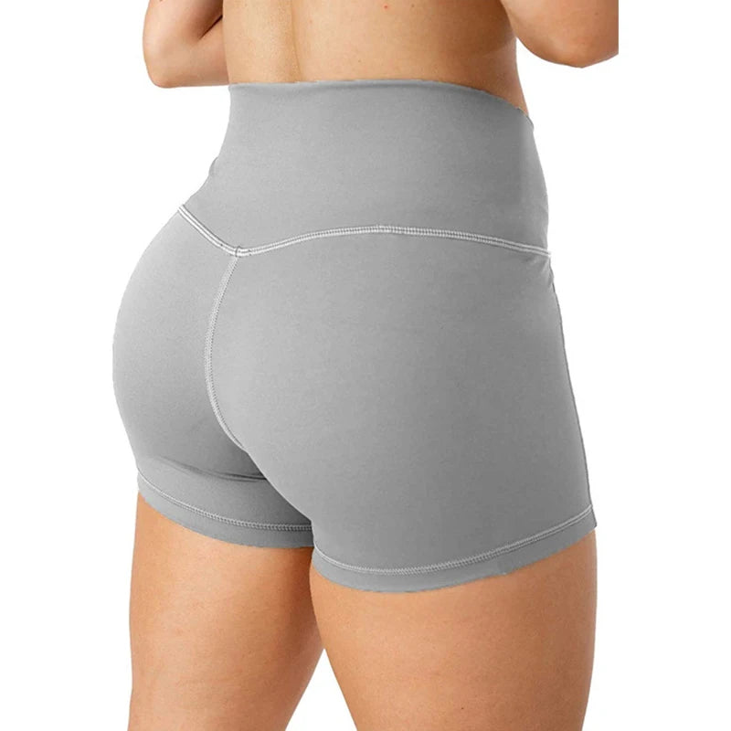 V Cross Waist Yoga Shorts for Women Seamless Gym Shorts Scrunch Butt Workout Shorts Women Running Amplify Sports Shorts