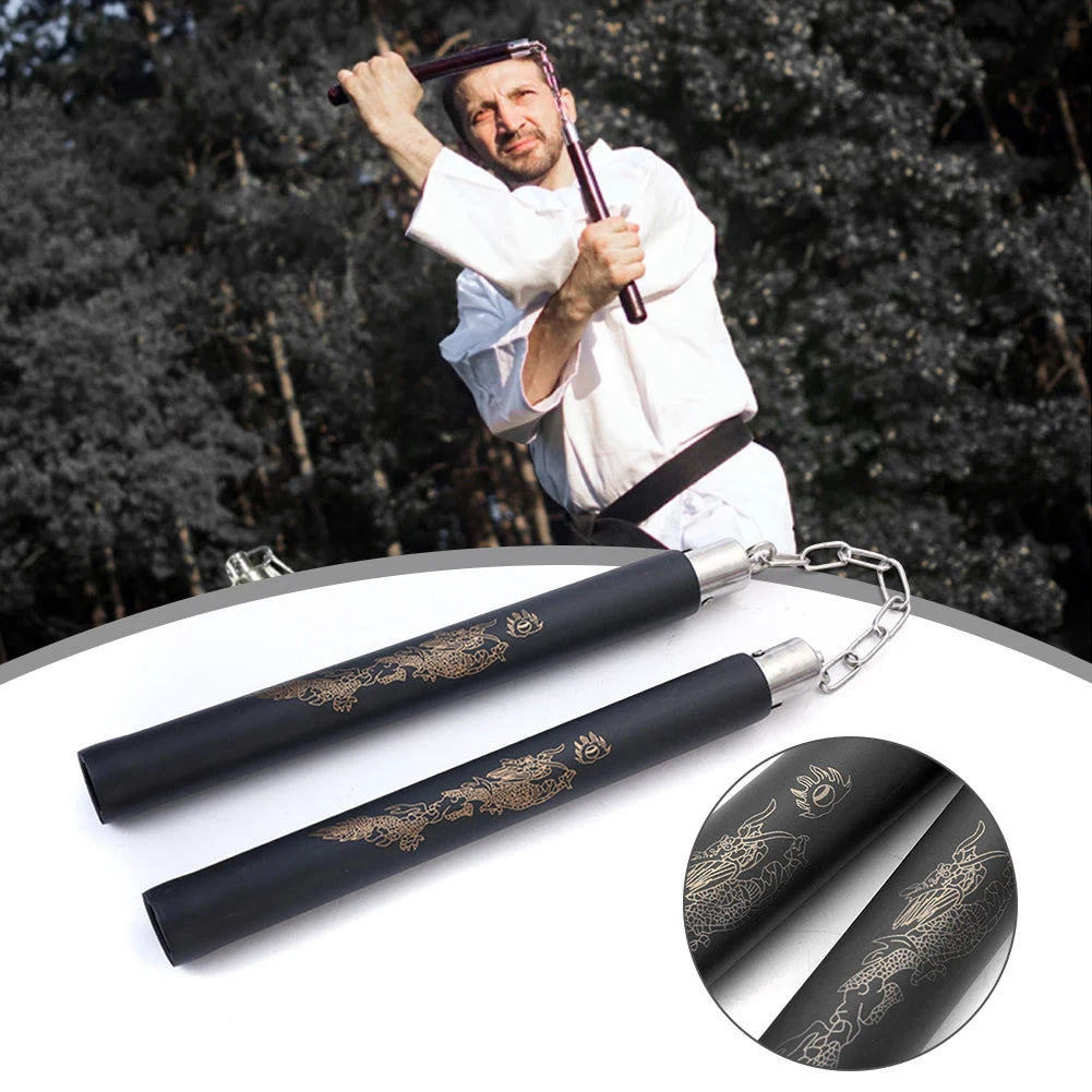Foam Grip Nunchucks with Chain Fitness Nunchakus Safe Foam Training Nunchucks Practice Nunchaku for Practice and Training
