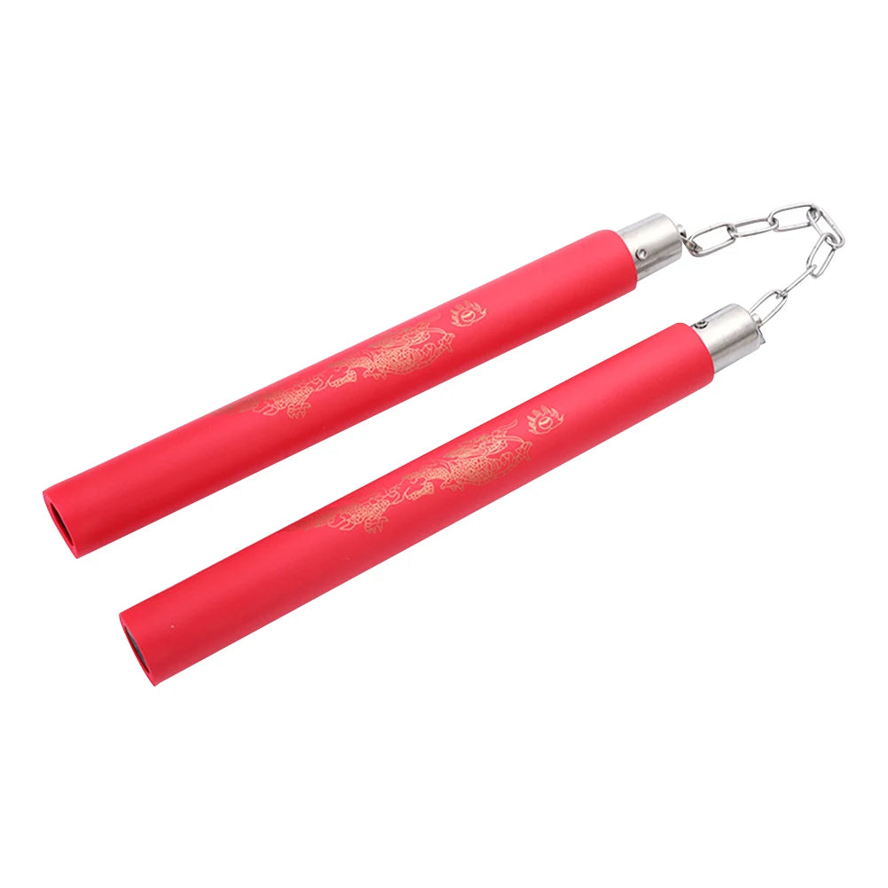 Foam Grip Nunchucks with Chain Fitness Nunchakus Safe Foam Training Nunchucks Practice Nunchaku for Practice and Training