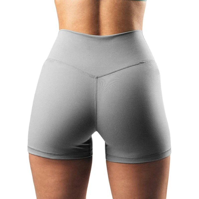 V Cross Waist Yoga Shorts for Women Seamless Gym Shorts Scrunch Butt Workout Shorts Women Running Amplify Sports Shorts