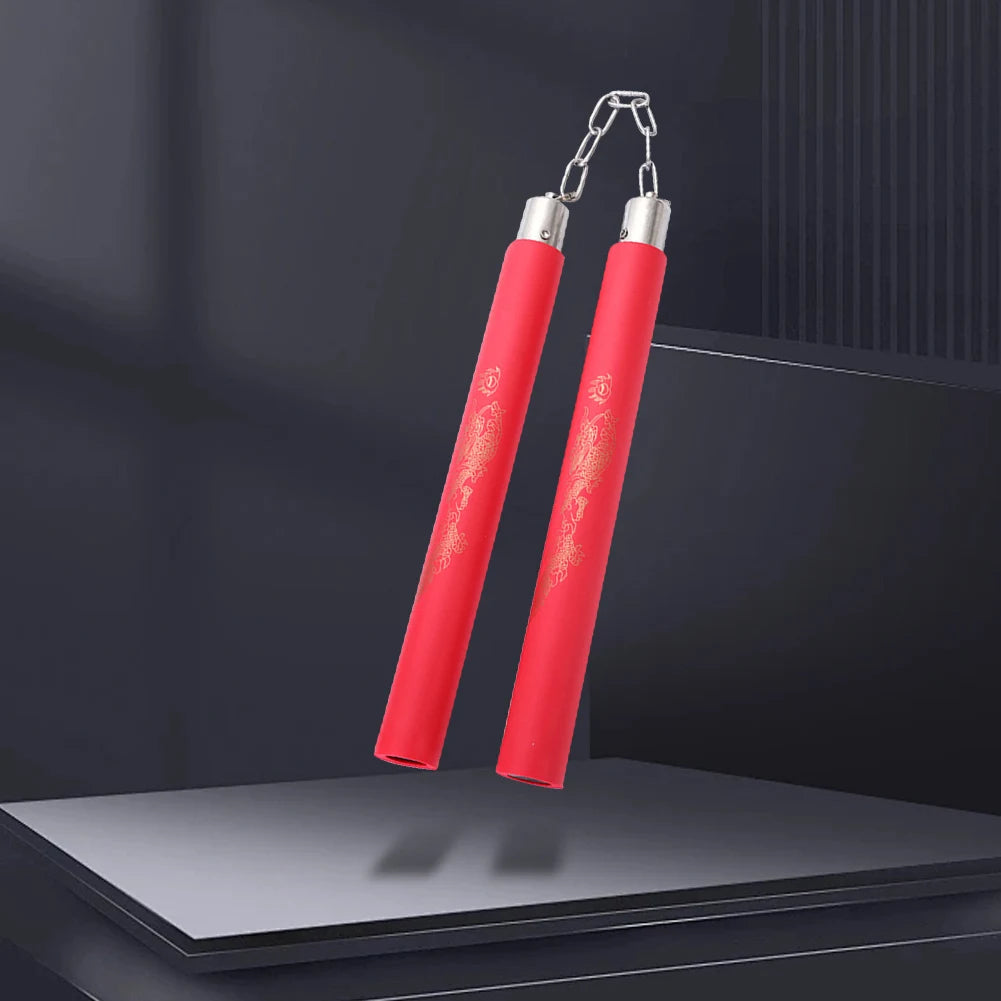 Foam Grip Nunchucks with Chain Fitness Nunchakus Safe Foam Training Nunchucks Practice Nunchaku for Practice and Training