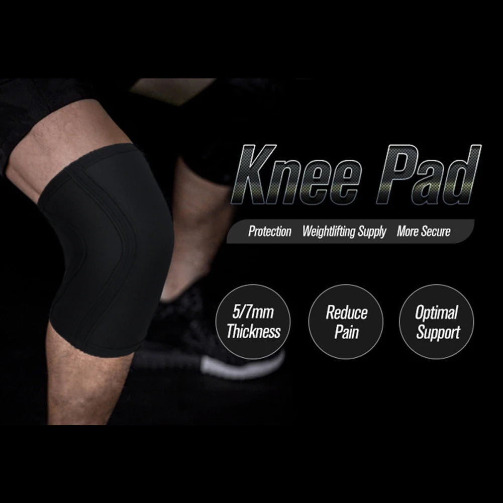 7mm Neoprene Thickened Knee Braces Non-Slip Knee Compression Sleeve Knee Guard for Meniscus Tear Running Weightlifting Workout