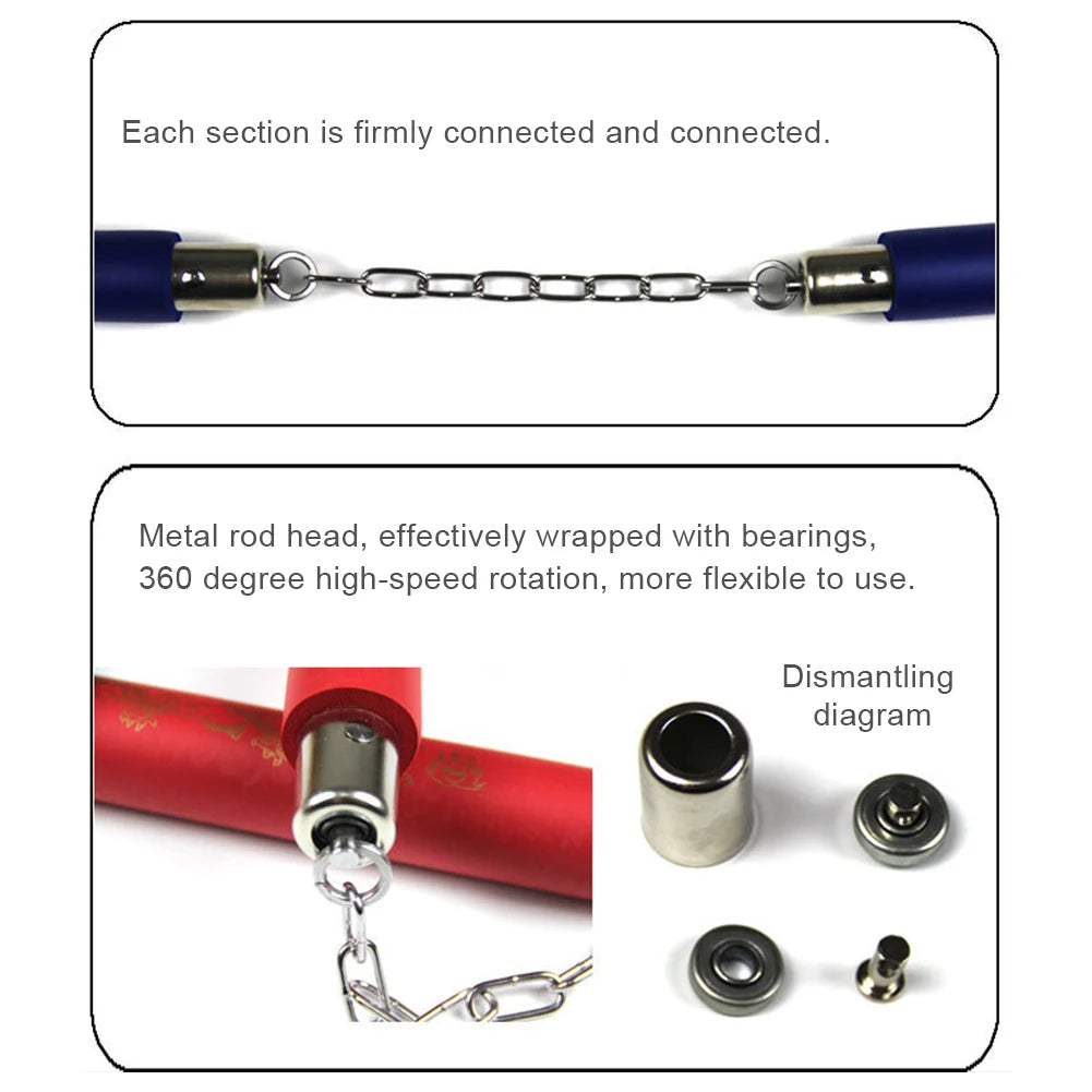 Foam Grip Nunchucks with Chain Fitness Nunchakus Safe Foam Training Nunchucks Practice Nunchaku for Practice and Training